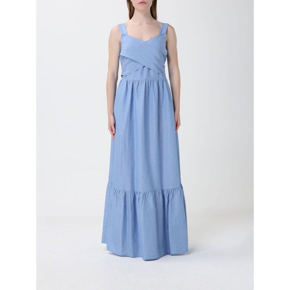 Liu Jo Women Linen Blend Long Dress Liu Jo